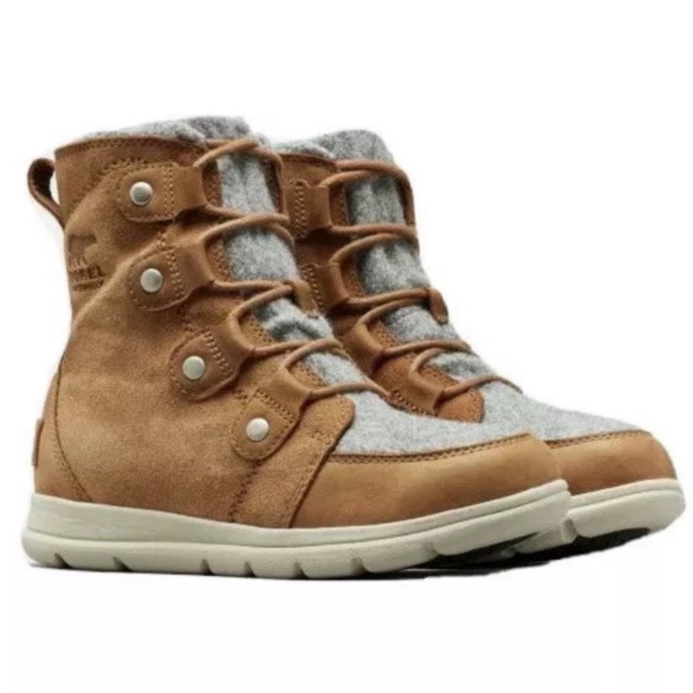 Size 7.5 Sorel Explorer Joan Boots Women’s Winter Waterproof Lined Suede Felt